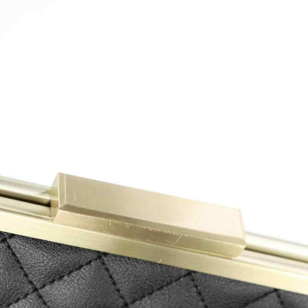INC International Concepts Black Quilted Clutch Evening Party Purse - Picture 10 of 10